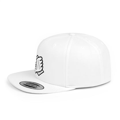 Flat Bill Logo Snapback Hat