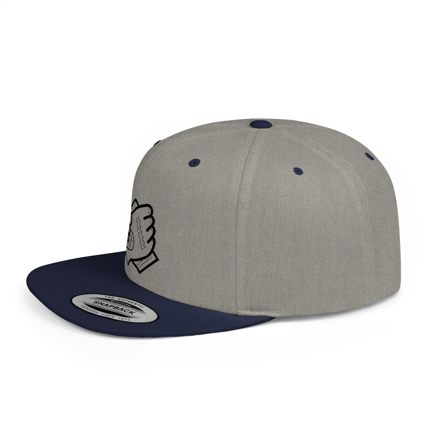 Flat Bill Logo Snapback Hat