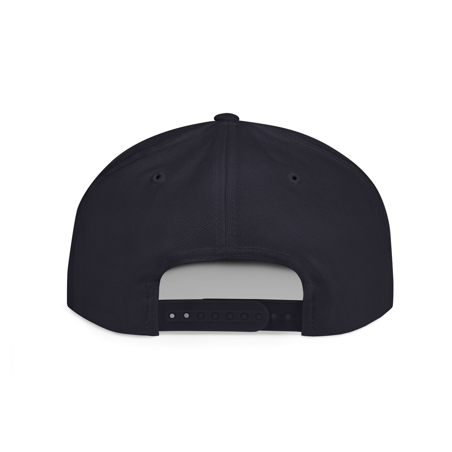 Flat Bill White Logo Snapback Hat