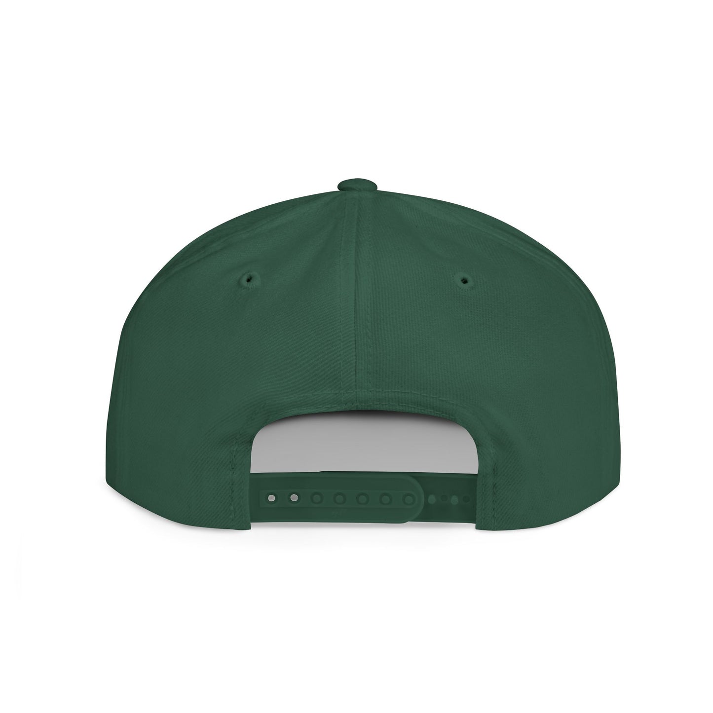 Flat Bill White Logo Snapback Hat