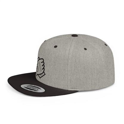 Flat Bill Logo Snapback Hat