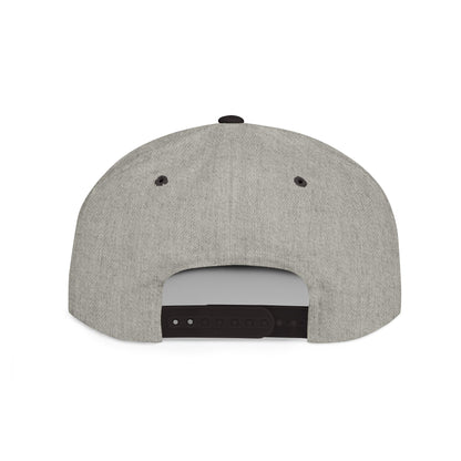 Flat Bill White Logo Snapback Hat