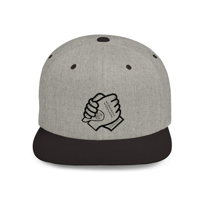 Flat Bill Logo Snapback Hat