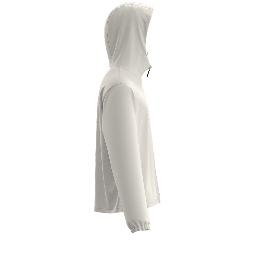 Unisex Full-Zip Hooded Golf Windbreaker Jacket - Water Resistant Offwhite