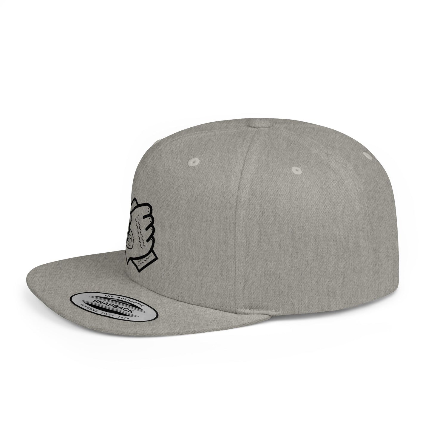 Flat Bill Logo Snapback Hat