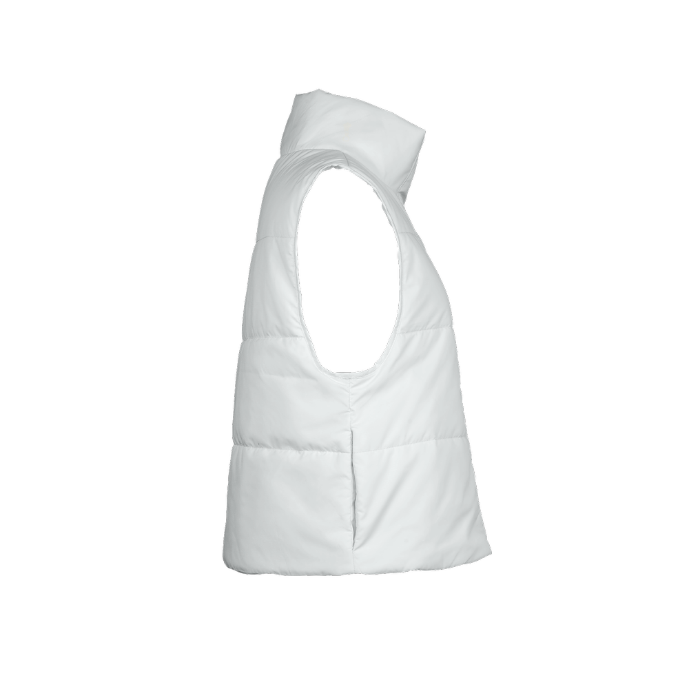 Women's Full-Zip Sleeveless Puffer Vest-Lightweight White